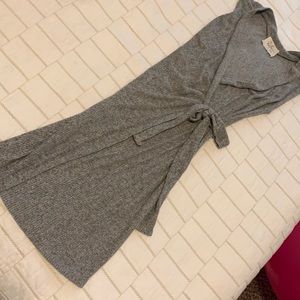 Gray sweater dress